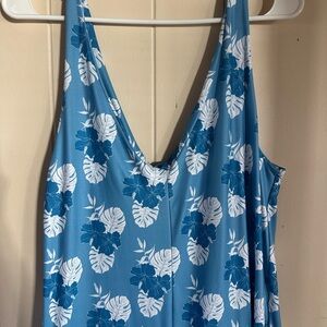 Elegant Blue Floral Women's Jumpsuit